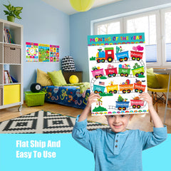 Gethelud shapes and colors poster teaches shapes, colors, and basic geometry.