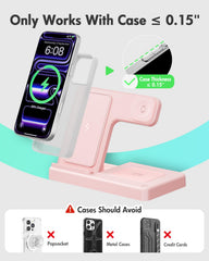 GETPALS Apple Watch charging angle enables overnight viewing and easy access.
