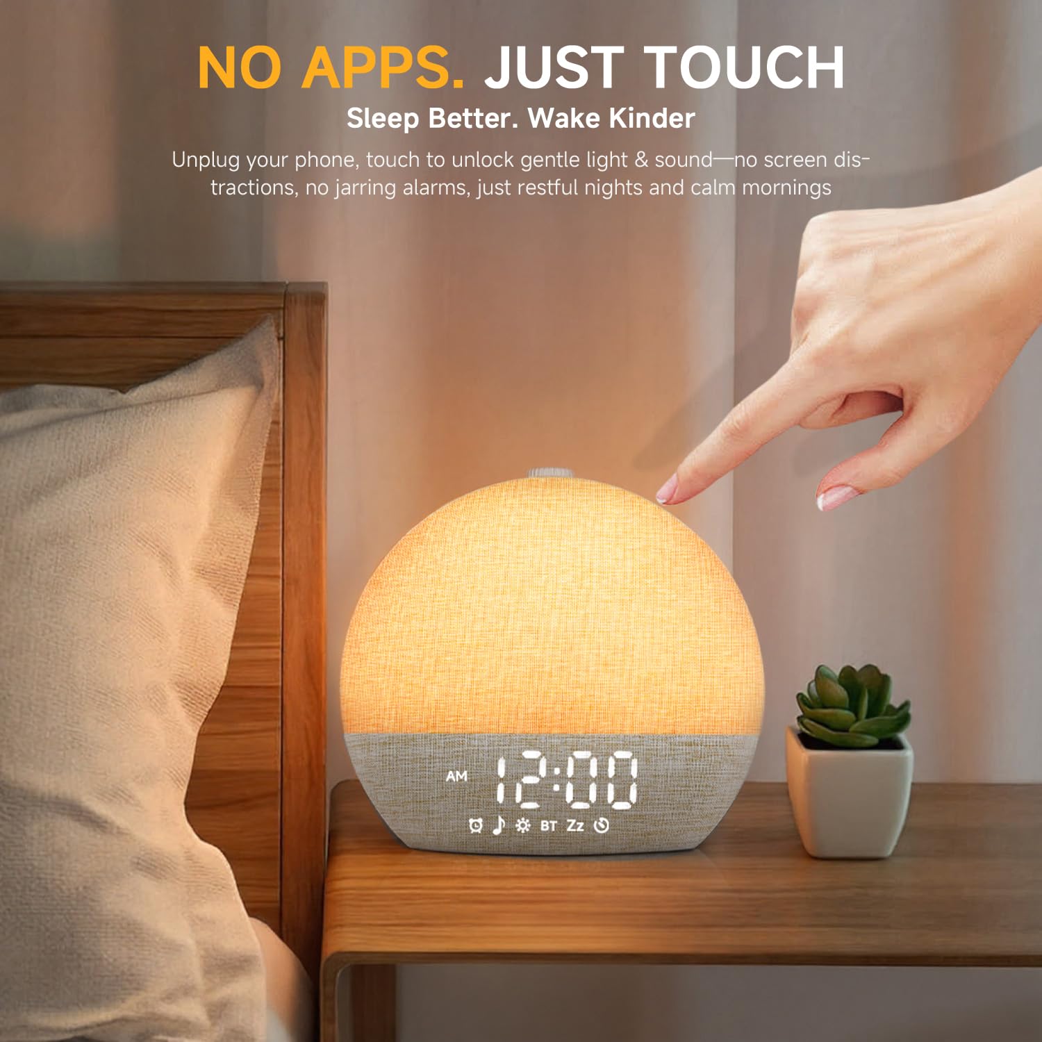 Geuuap Sunrise Alarm Clock kit shows ready-to-use setup and components.