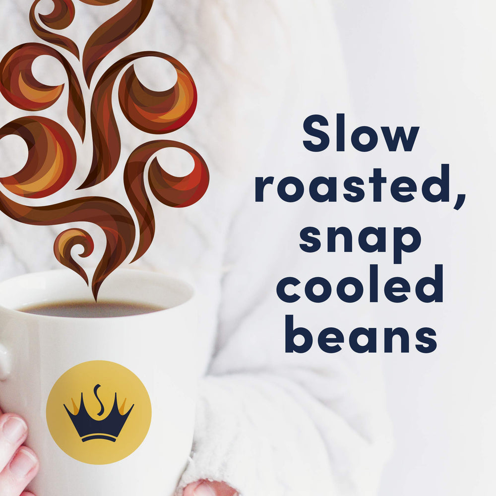 Gevalia 100% Arabica beans label emphasizing global sourcing.