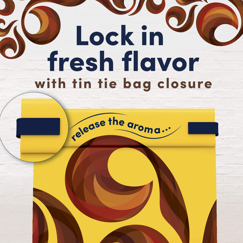 Gevalia Whole bean coffee bag ready for any brewer.