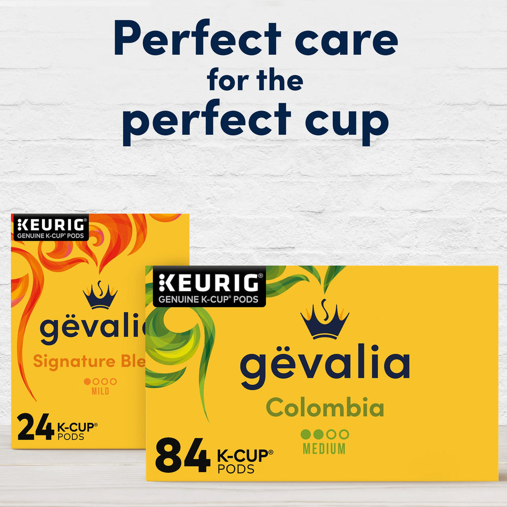 Gevalia Colombia K-Cup pods 84-count box, budget-friendly supply for keto lifestyles.