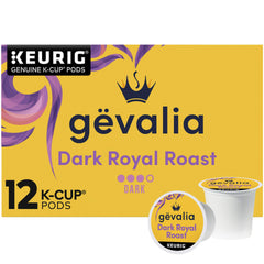 Gevalia Dark Royal Roast K-Cup Pods 72-pack, convenient home supply.
