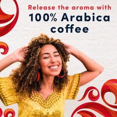 Gevalia House Blend Decaf aroma wafts over a cup.