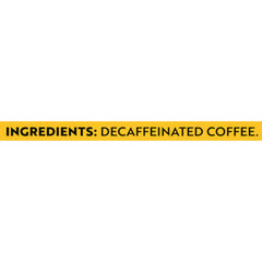 Gevalia House Blend Decaf bag side view showing resealable packaging preserves freshness.