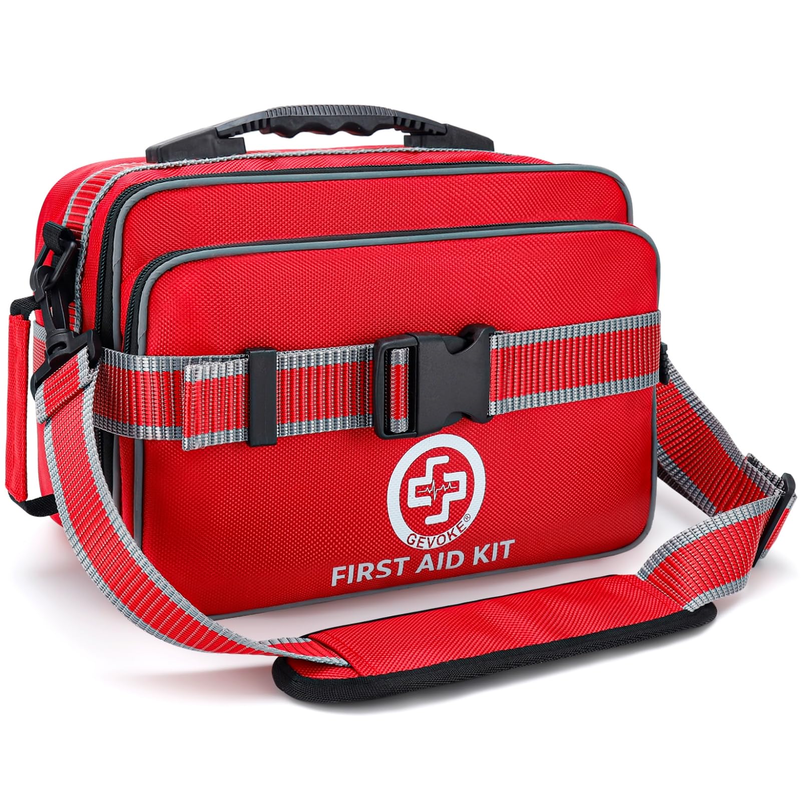 GEVOKE Emergency First Aid Kit with 500 pieces for home safety and quick readiness.