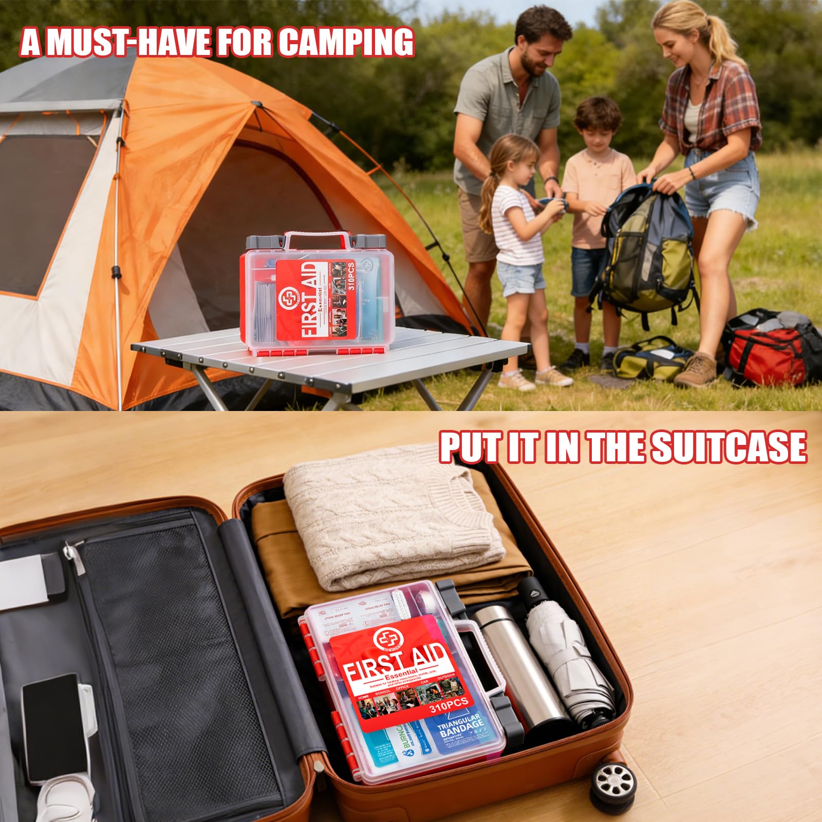 Gevoke Professional First Aid Kit ready for travel with compact portability