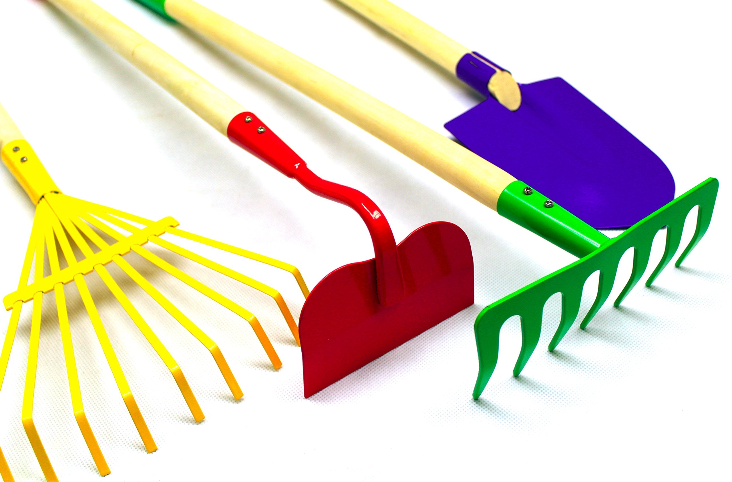 Shovel close-up showing durable metal head and wooden handle