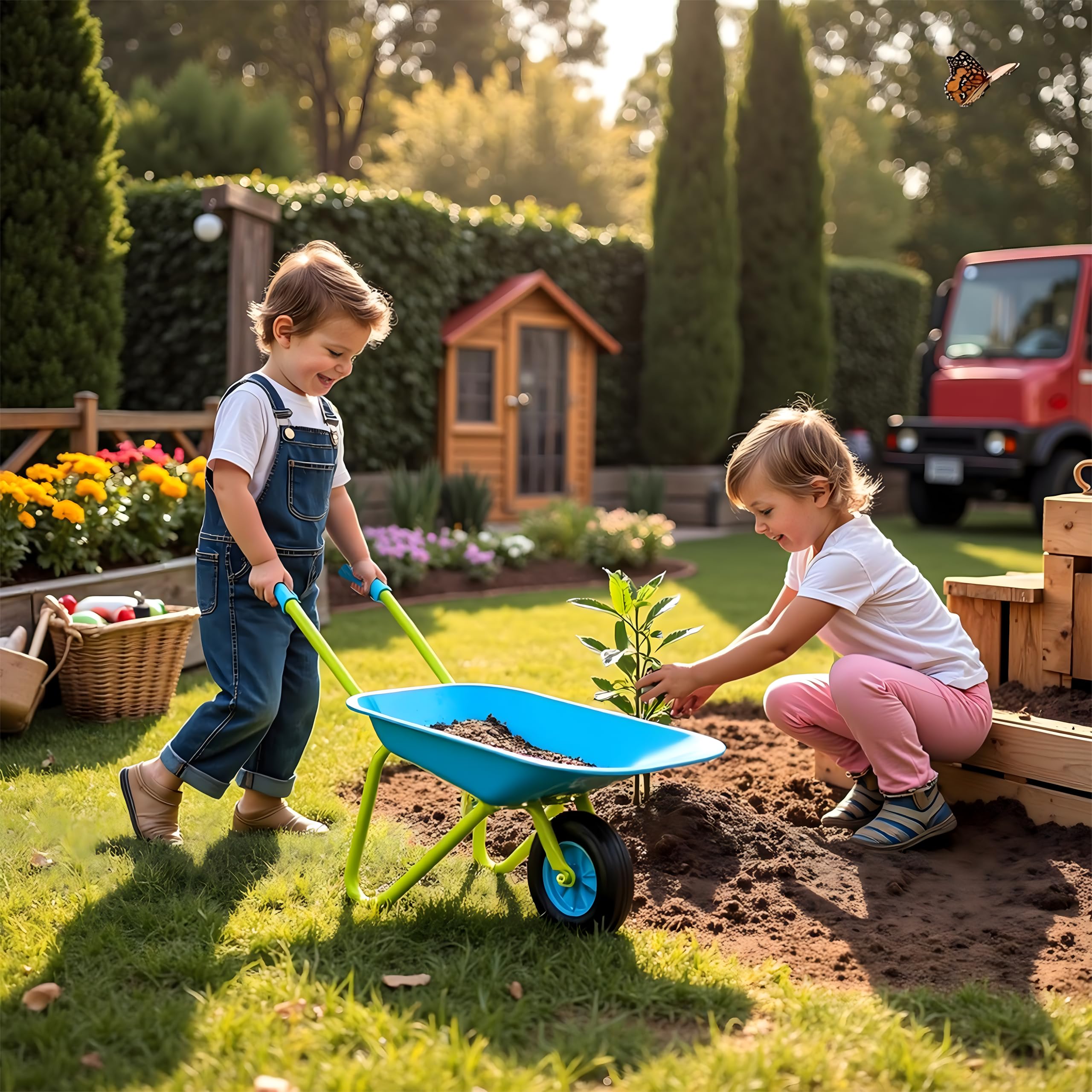 G & F Products durable frame withstands rough yard use.