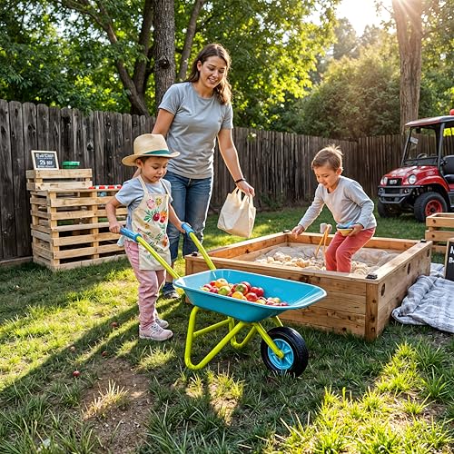 G & F Products wheelbarrow easy to assemble for quick setup.