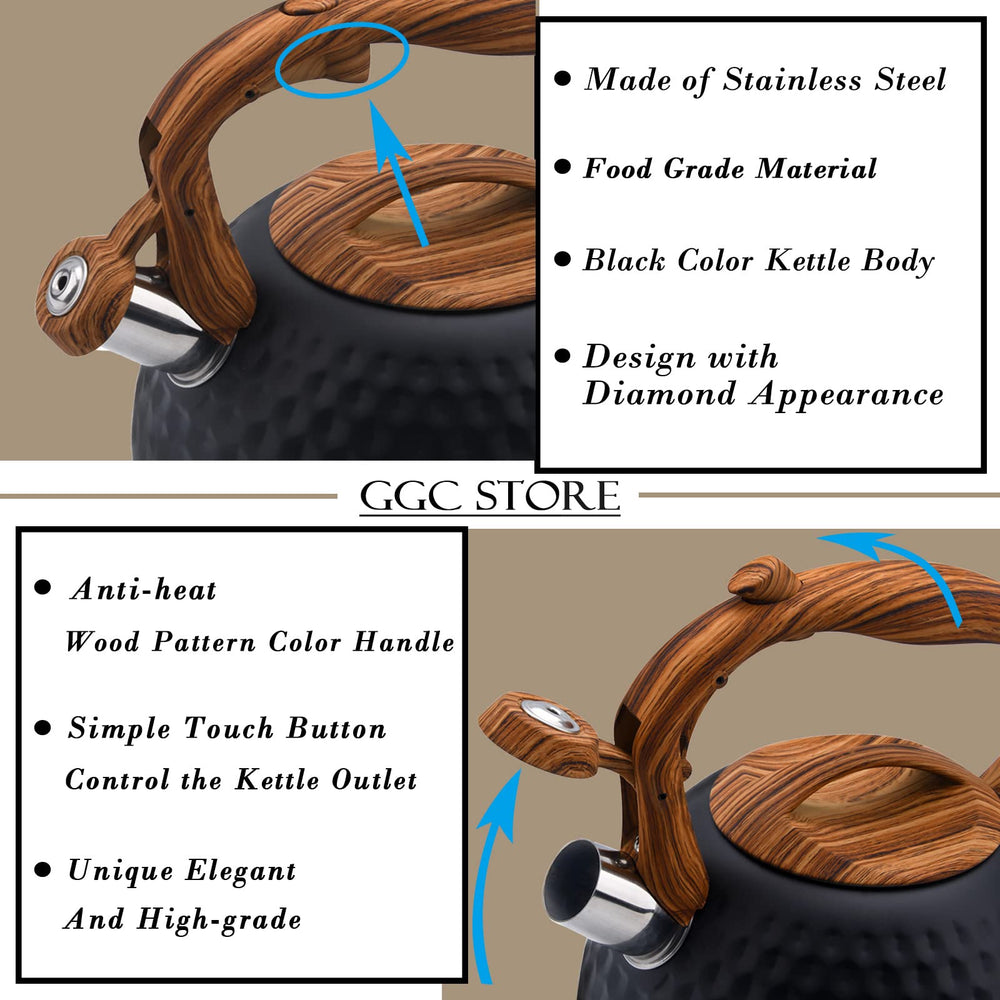 GGC anti-heat wood-pattern handle for safe lifting.