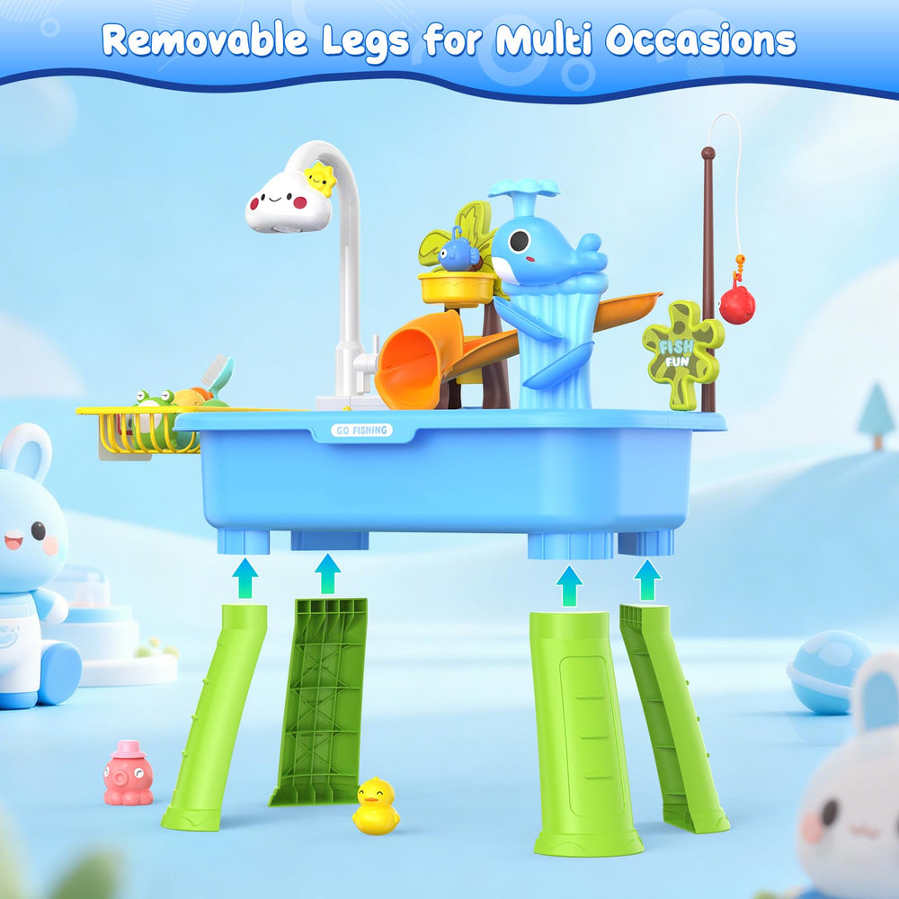 GGRH water table uses non-toxic ABS with smooth edges for safe play.