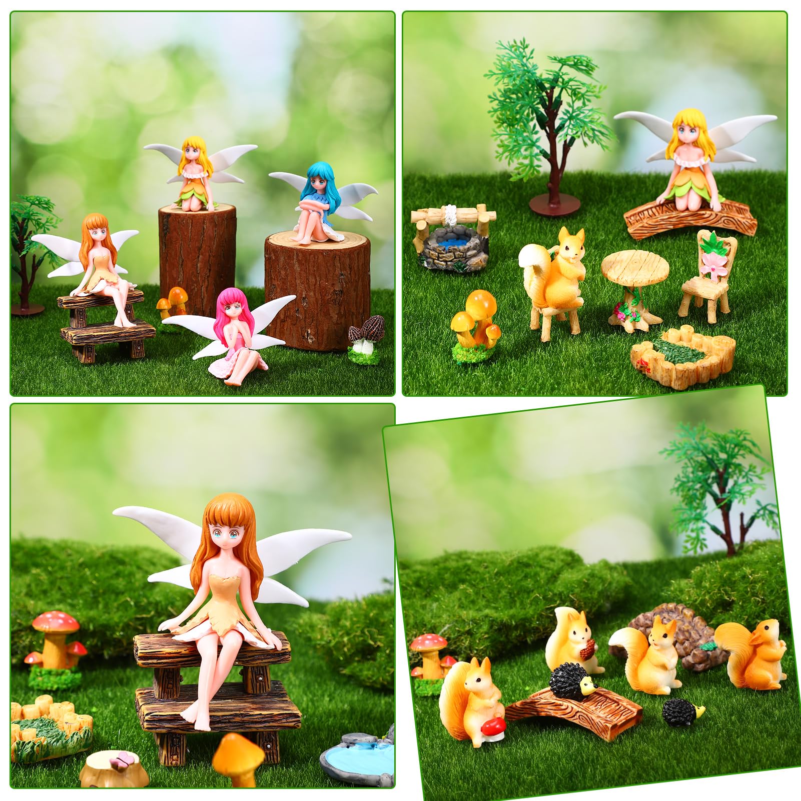 GGSTDDUP mushrooms and a vintage well bring whimsy to any display.