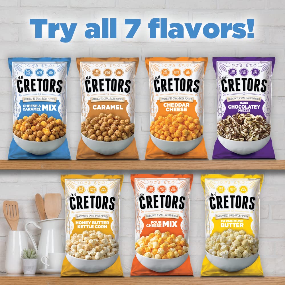 G.H. Cretors road-trip snack pack, easy to pack and share.