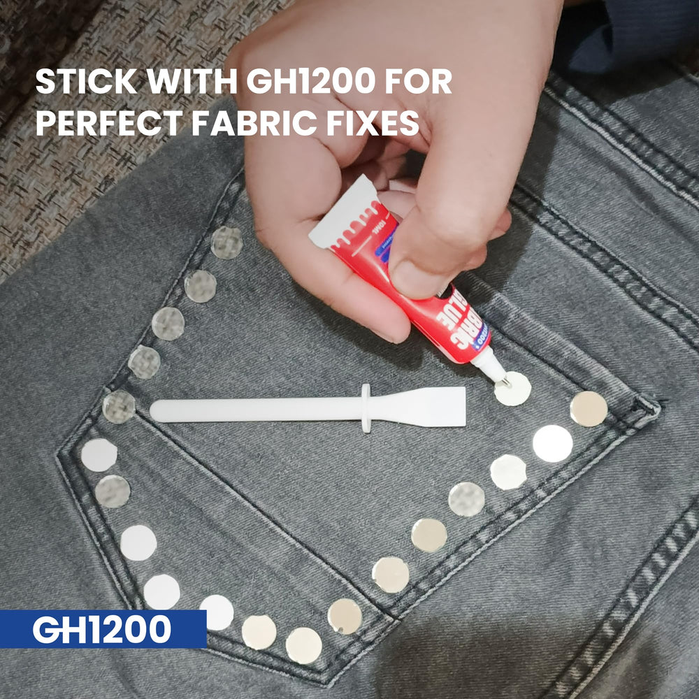 GH1200 Fabric Glue suitable for leather and polyester fabrics.