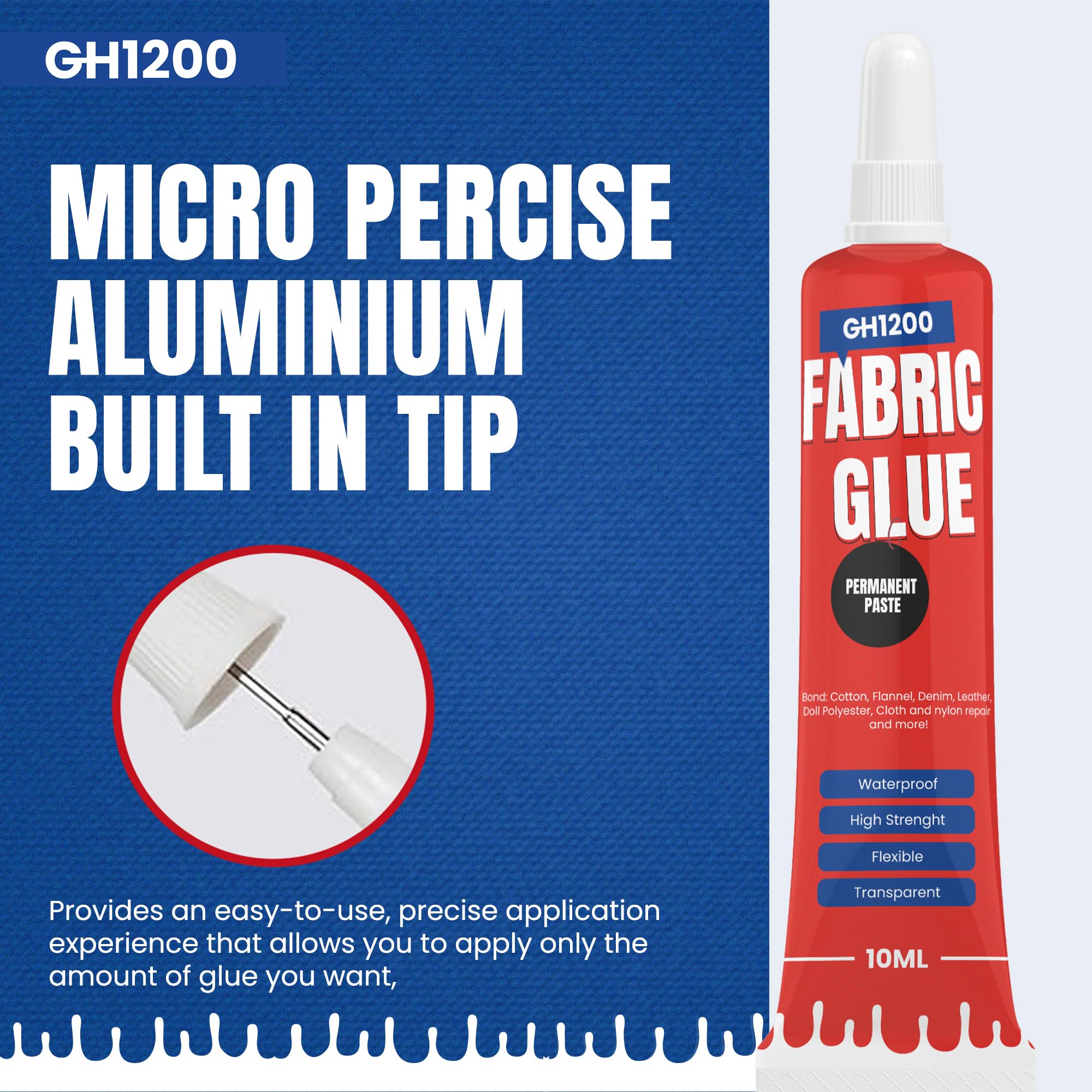 GH1200 Fabric Glue pack of 8 tubes for multiple projects.