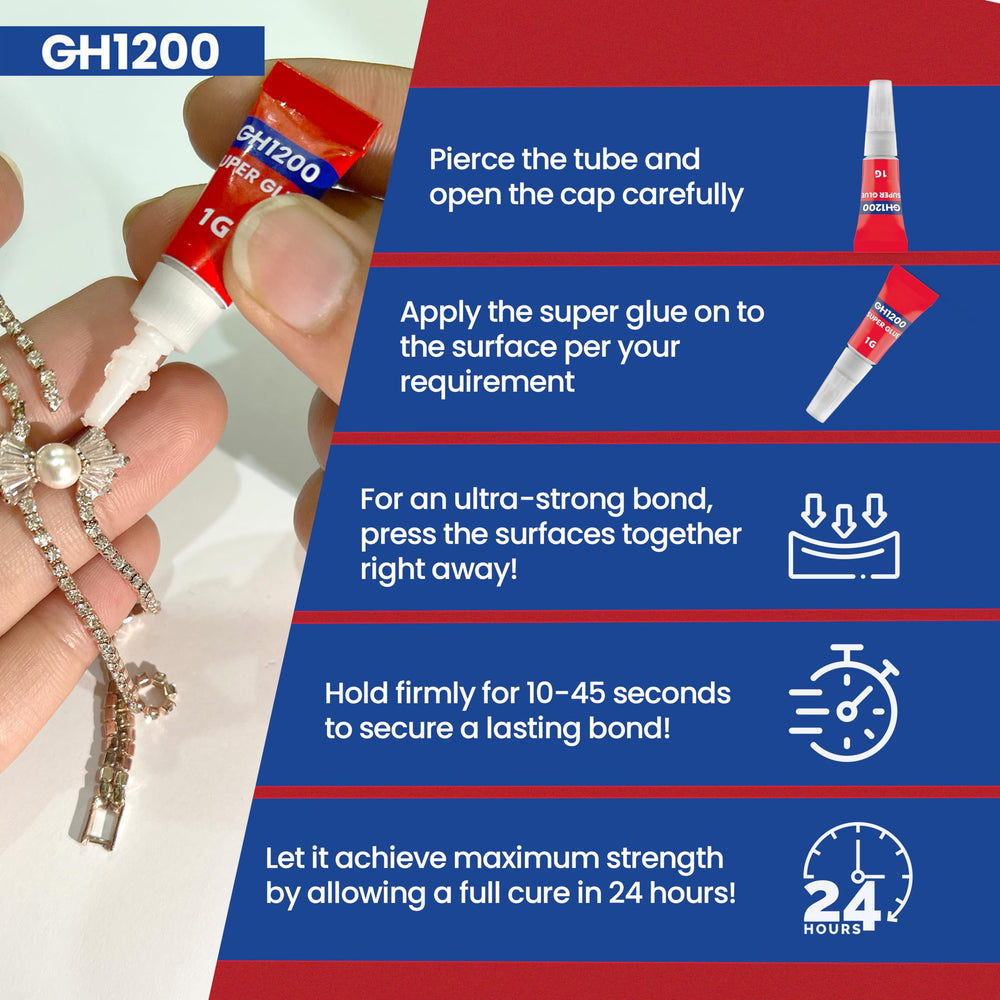 GH1200 instant-set time close-up suggests fast fixes in minutes.