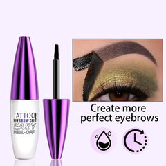 GHFCZOO Brow Tint Gel color-building step shows natural shade depth.