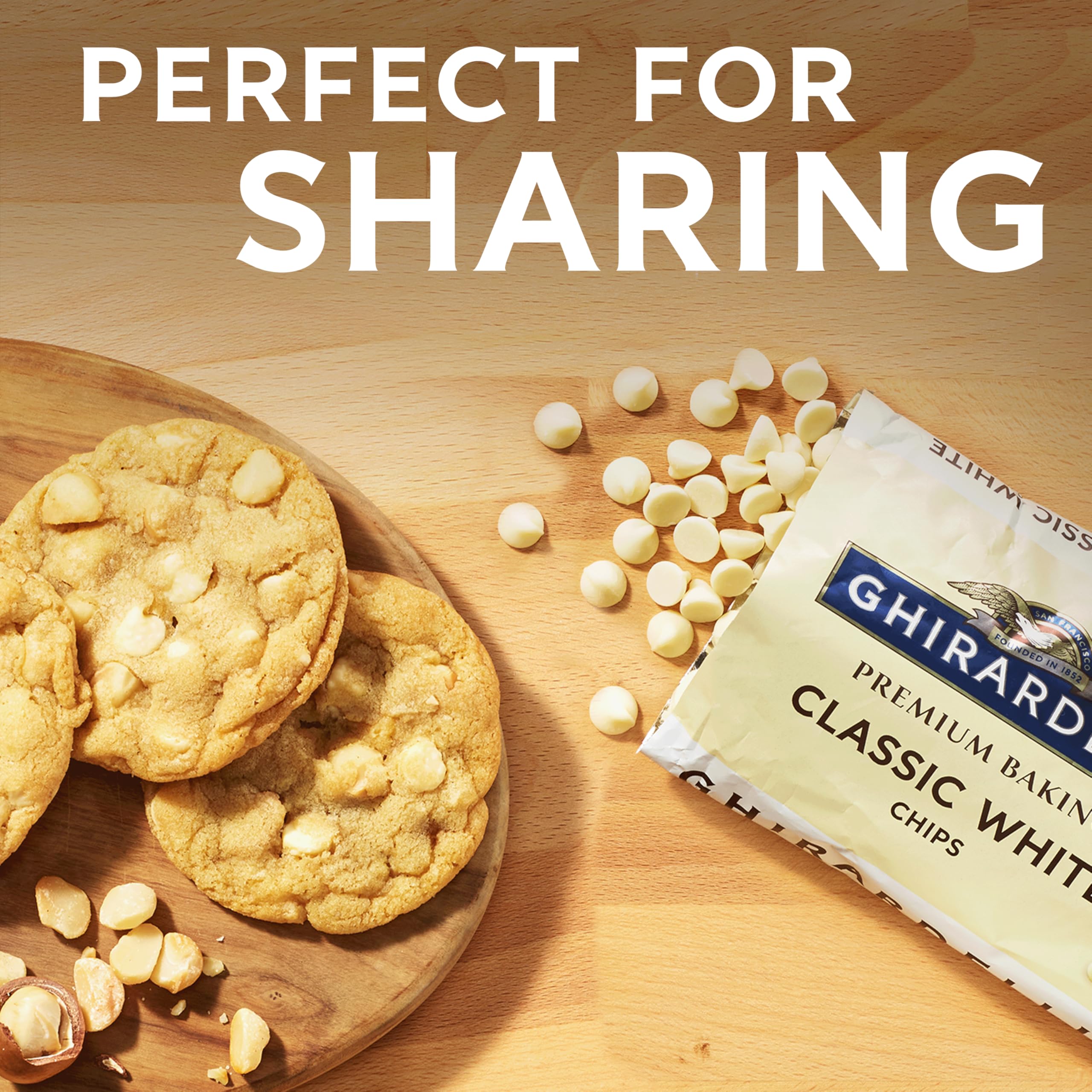 Heritage: GHIRARDELLI chips crafted since 1852 for premium baking