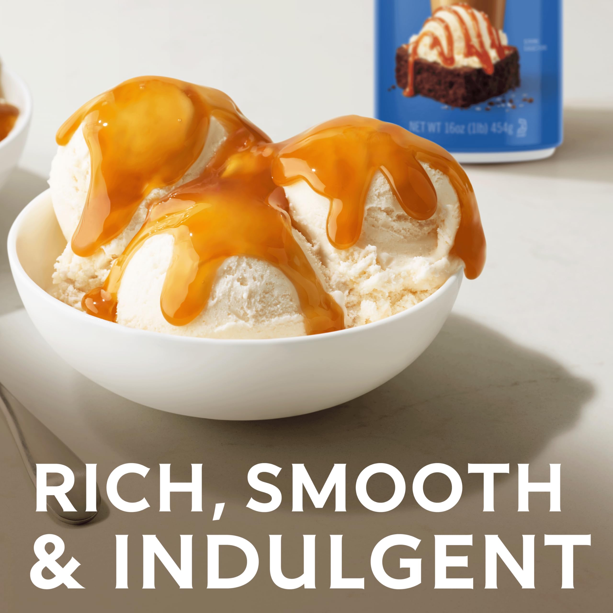 Ghirardelli caramel glaze adds shine to brownies and pastries.