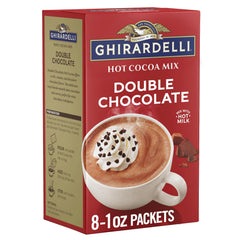 Ghirardelli eight-pack packaging for quick indulgent cocoa moments