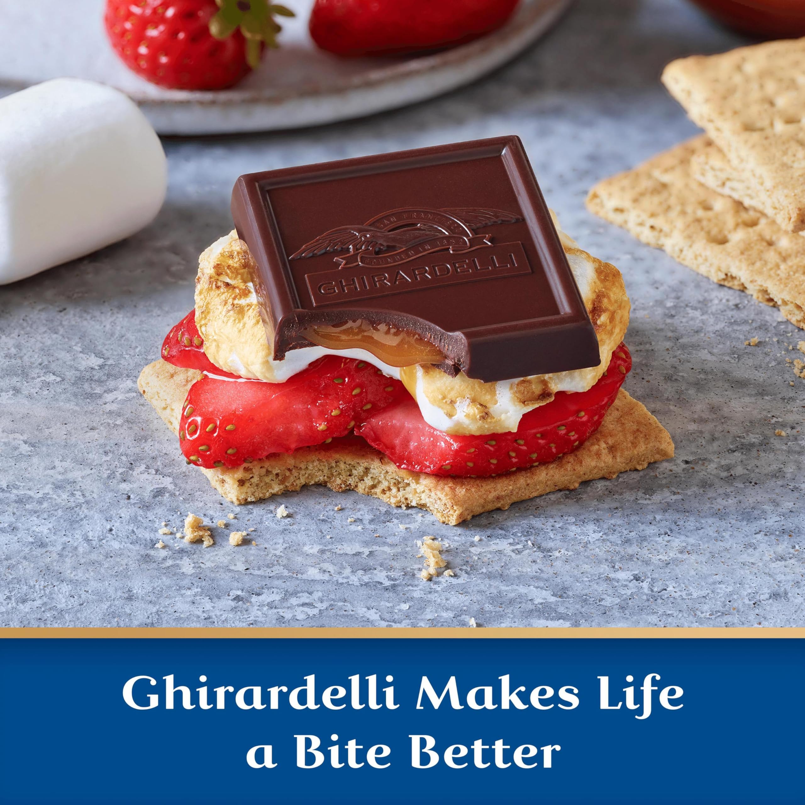 GHIRARDELLI ingredients palette emphasizes cocoa quality and craftsmanship
