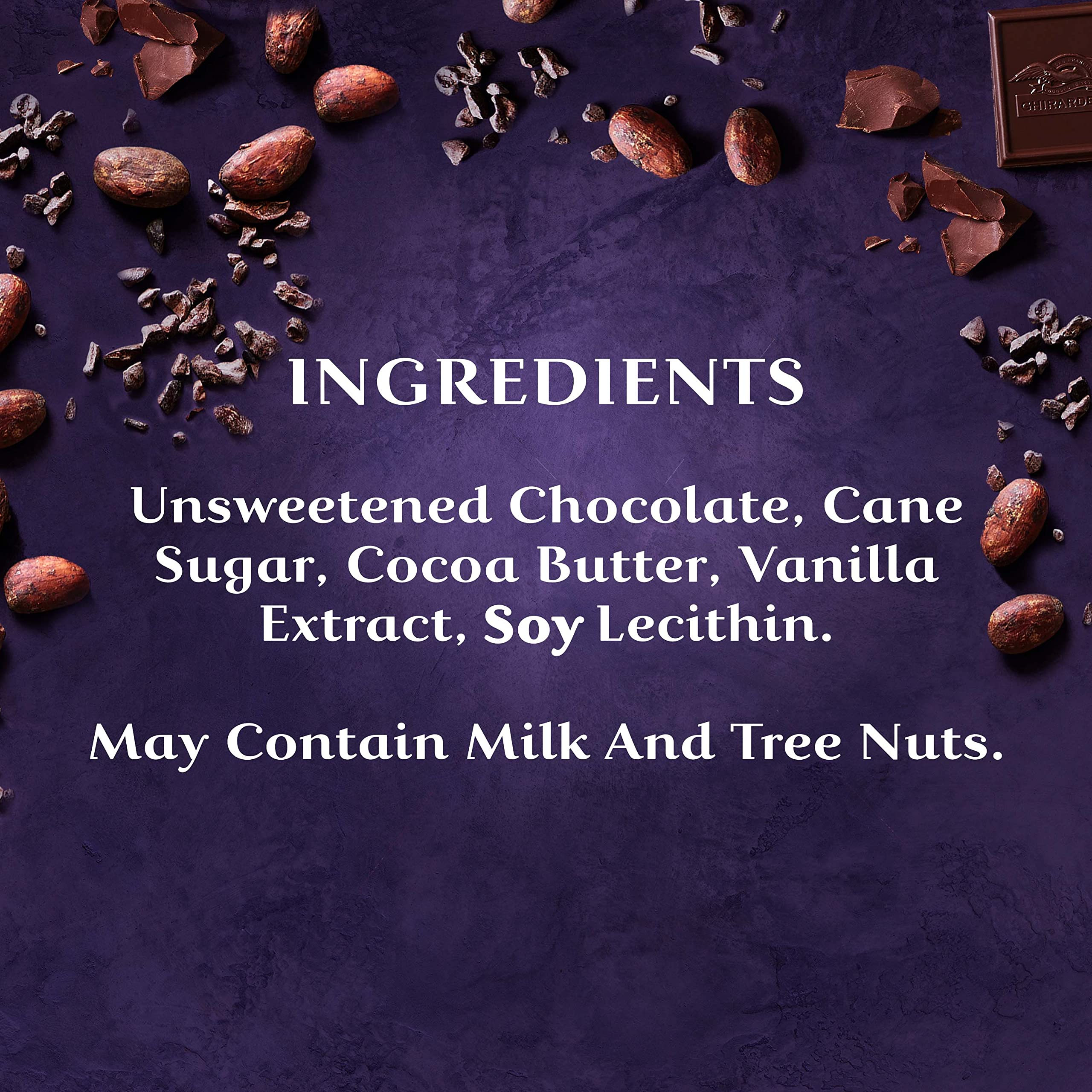 Aromas of mocha from Ghirardelli Intense Dark 72% chocolate