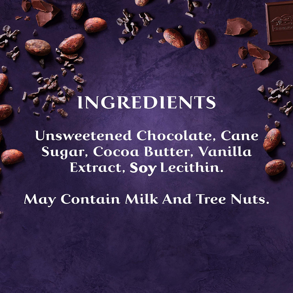 Aromas of mocha from Ghirardelli Intense Dark 72% chocolate