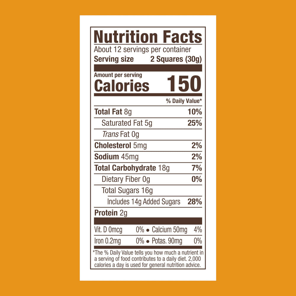 Close-up of a Ghirardelli Milk Chocolate Caramel Square highlighting smooth chocolate