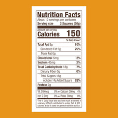 Close-up of a Ghirardelli Milk Chocolate Caramel Square highlighting smooth chocolate