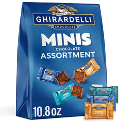 GHIRARDELLI Minis dark chocolate sea salt caramel, bold chocolate with salted caramel.