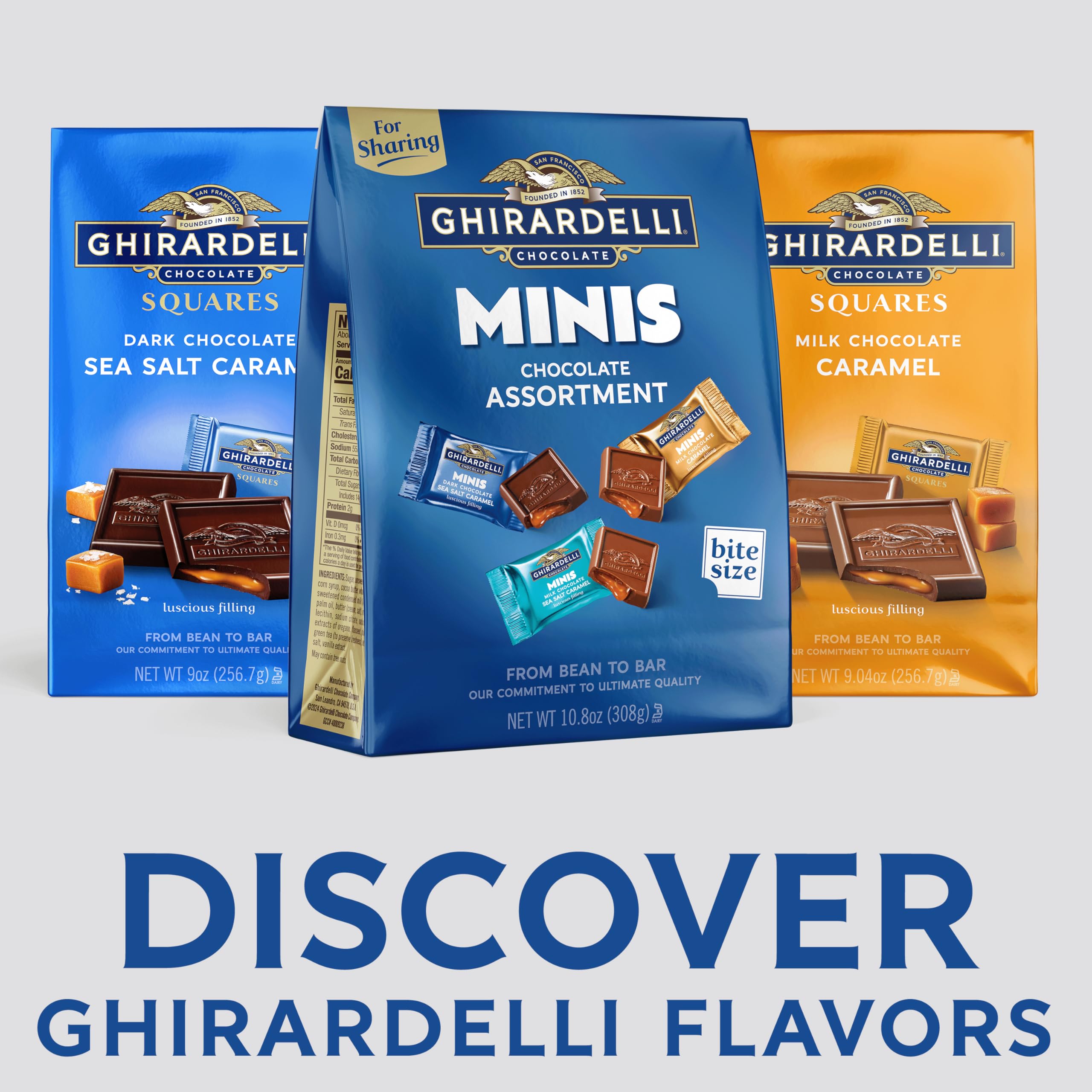 GHIRARDELLI Minis gift-ready packaging for special occasions.