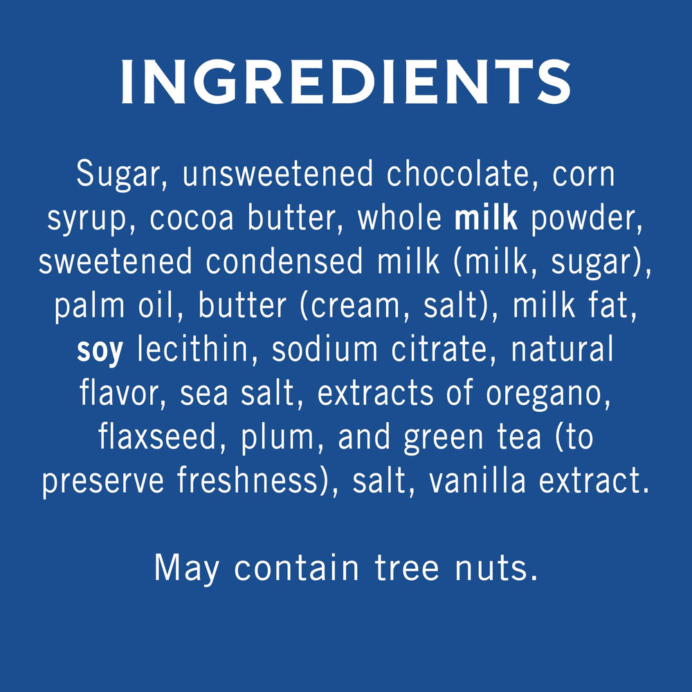 GHIRARDELLI Minis milk chocolate sea salt caramel, balanced sweetness with salt.