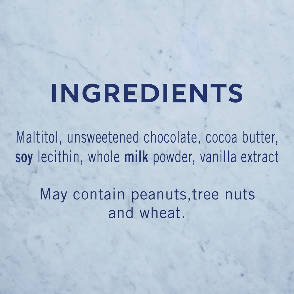 Ghirardelli No Sugar Added chocolate chips melting into rich brownies
