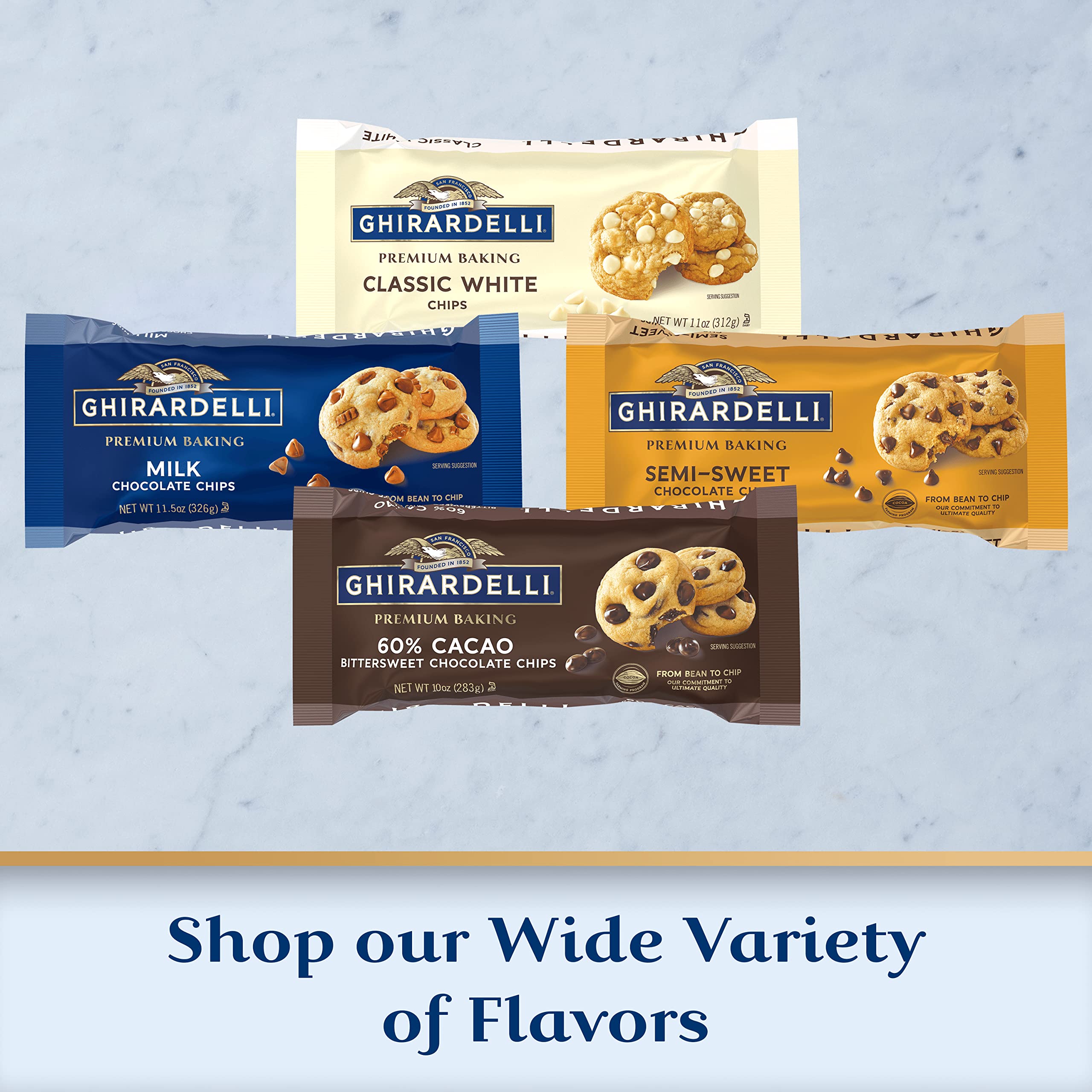 Kosher-certified Ghirardelli No Sugar Added chips ready for bakers
