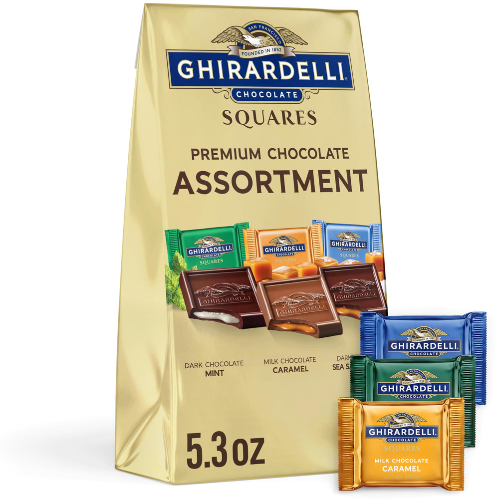 Ghirardelli Milk Caramel Squares close-up, creamy texture for tea breaks.