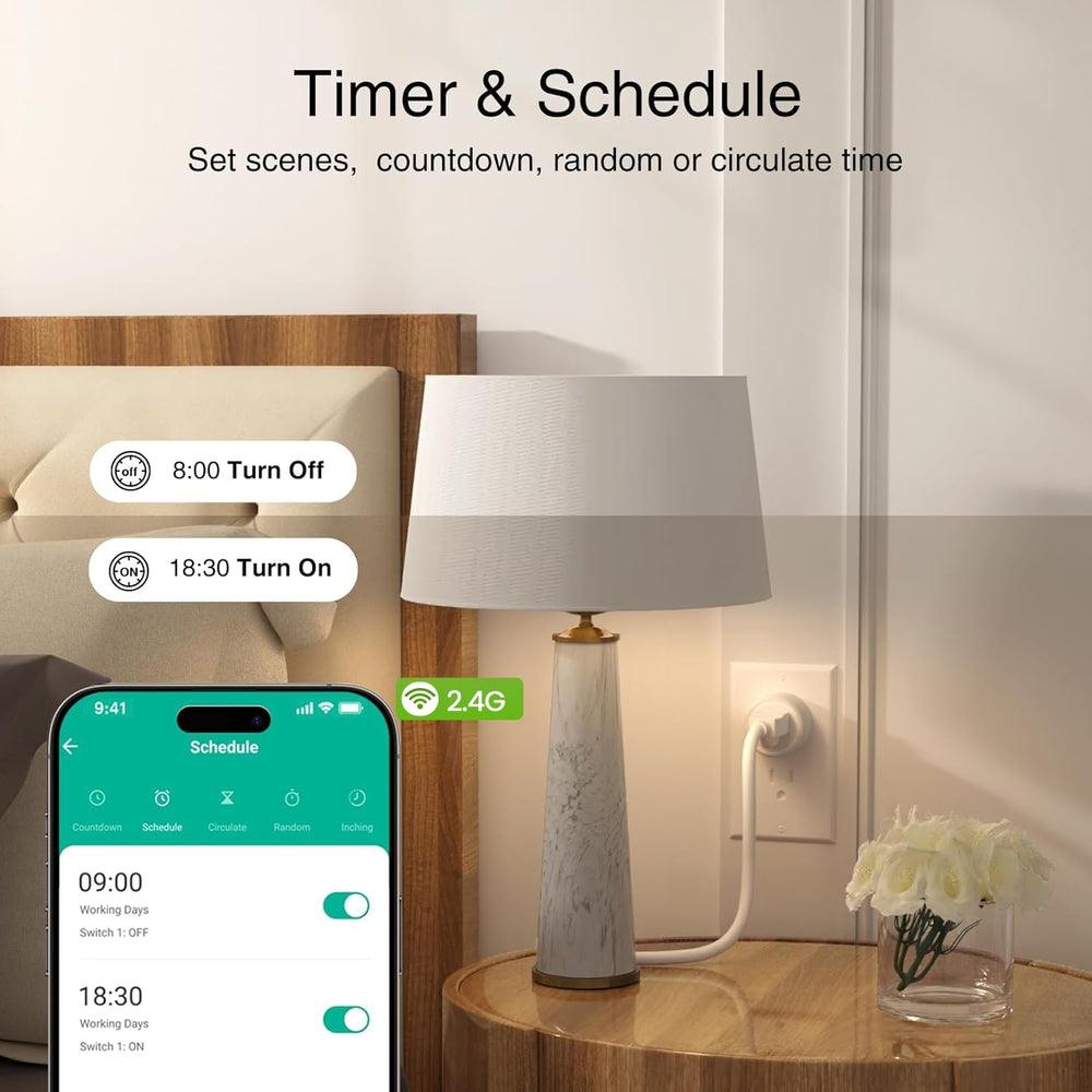 GHome Smart Plug app remote control offers easy access.