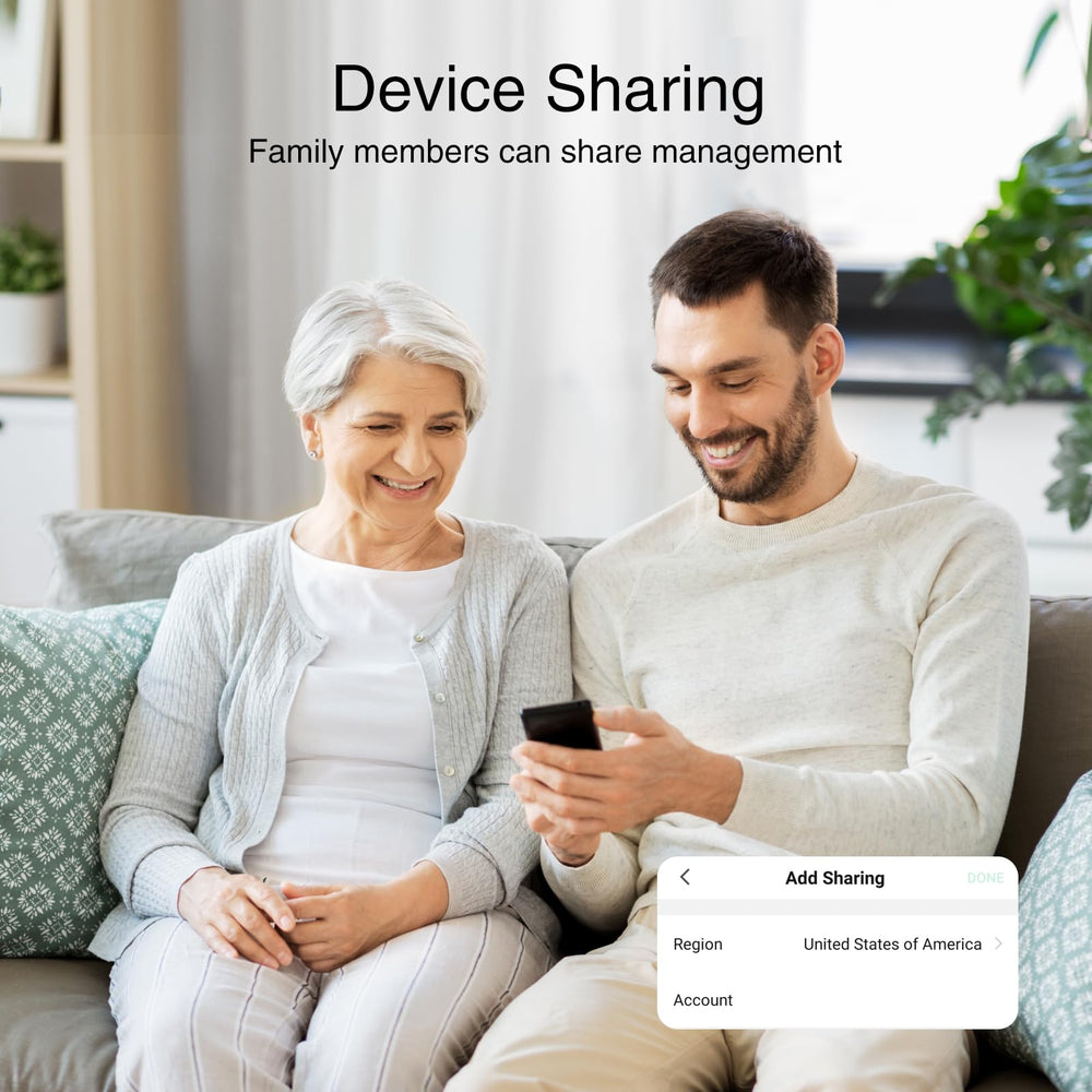 GHome Smart Plug 2.4GHz Wi-Fi connection ensures stable pairing.