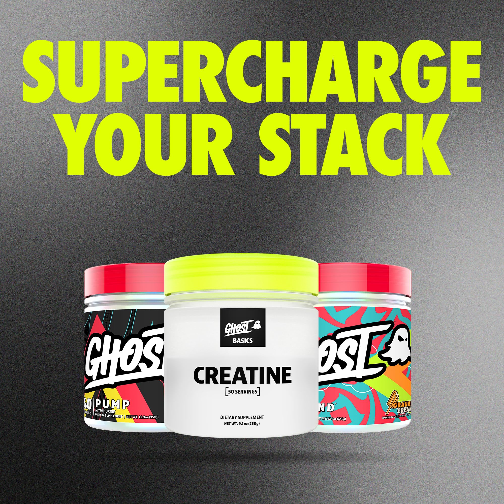 GHOST Basics Creatine powder dissolving in water for quick hydration