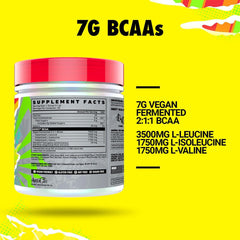 GHOST BCAA Lemon Crush pour into glass demonstrating refreshing, low-sugar hydration.