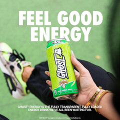 GHOST Energy shows transparent dosage on label for informed choices.