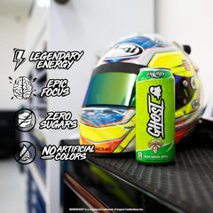 GHOST Energy includes 200mg natural caffeine for steady energy and focus.