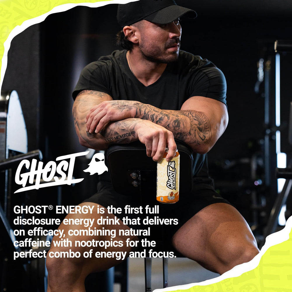 GHOST Energy Orange Cream case packaging for retailers