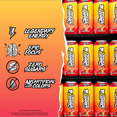 Pouring GHOST Energy Strawbango into a glass for quick focus