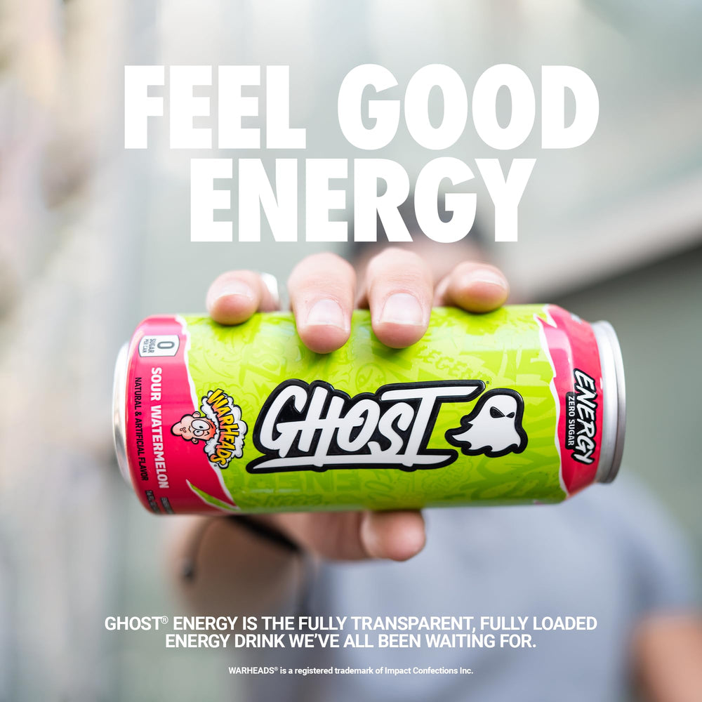 GHOST Energy transparent label showing exact ingredient amounts and disclosures.