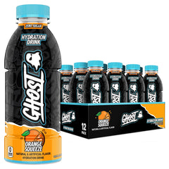 Ghost Hydration Orange Squeeze bottle for on-the-go hydration with citrus flavor