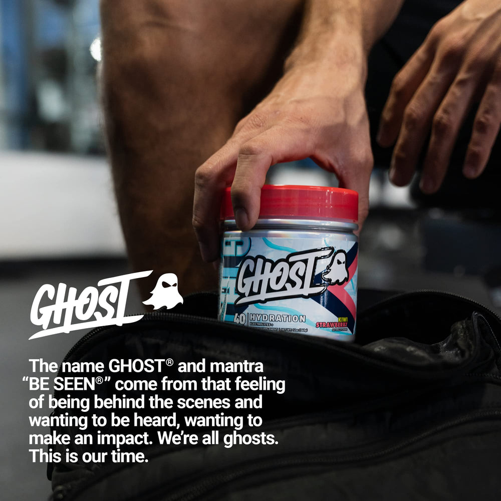GHOST Hydration transparent label close-up for full ingredient clarity.
