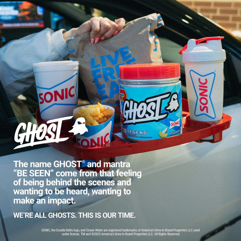 GHOST Legend front packaging highlights Be Seen messaging.
