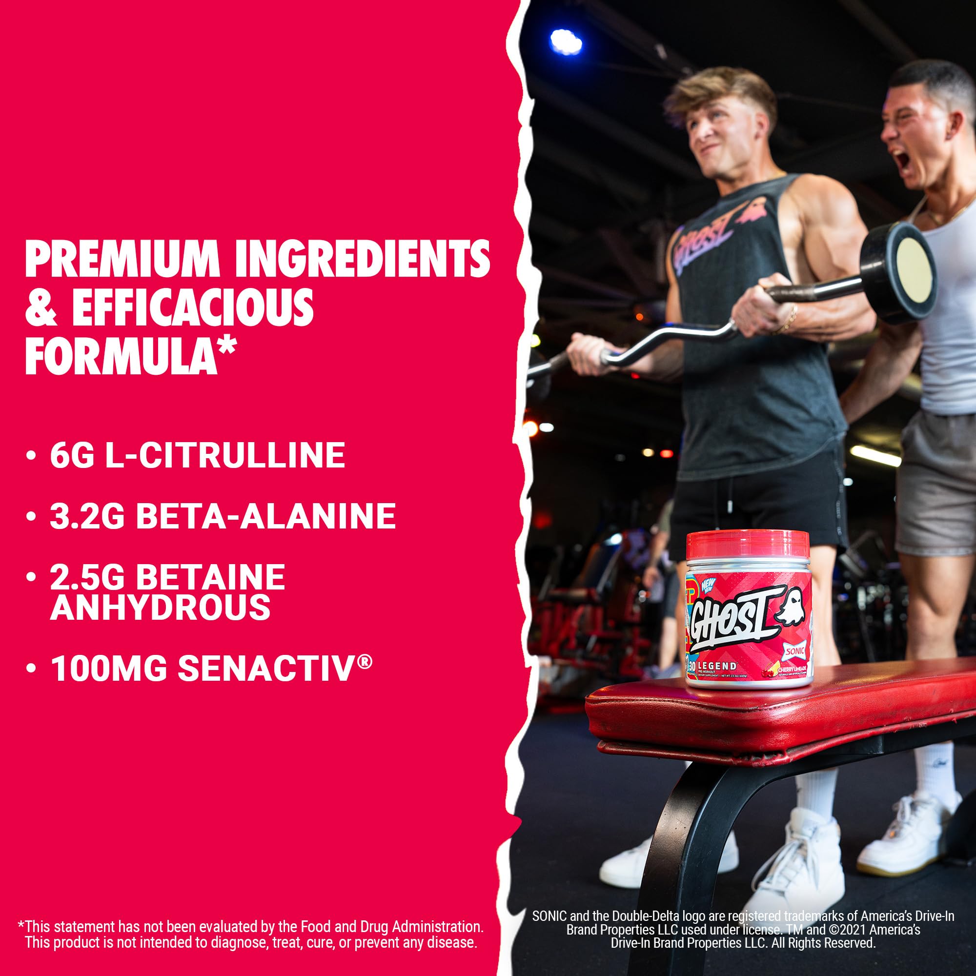 Ghost Legend Sonic Cherry Limeade jar with bold flavor label.