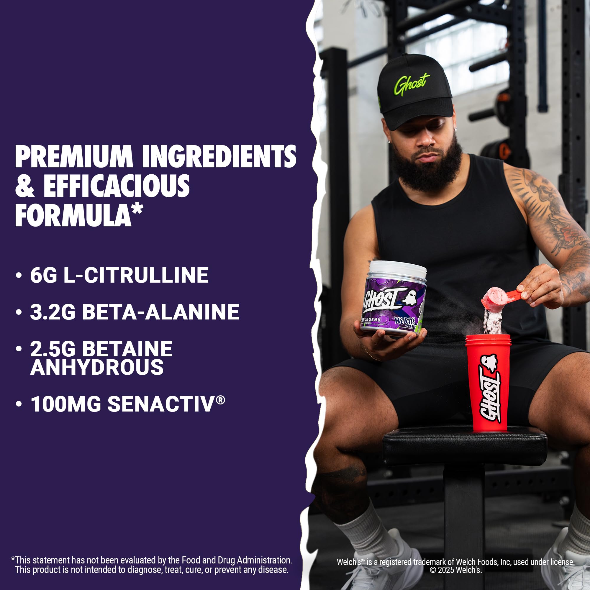 Ghost Legend label full disclosure communicates transparent ingredient doses for informed training choices.